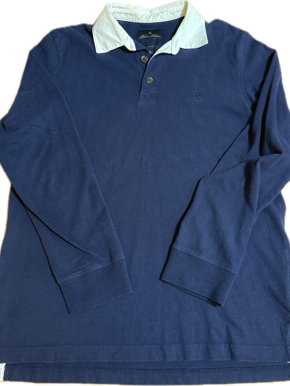 Brooks Brothers Navy Long-Sleeve Rugby Shirt